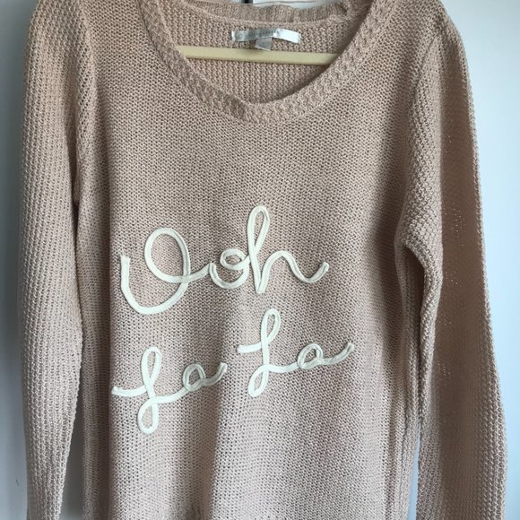 LC Lauren Conrad "Oh La La" sweater - Picture 1 of 2